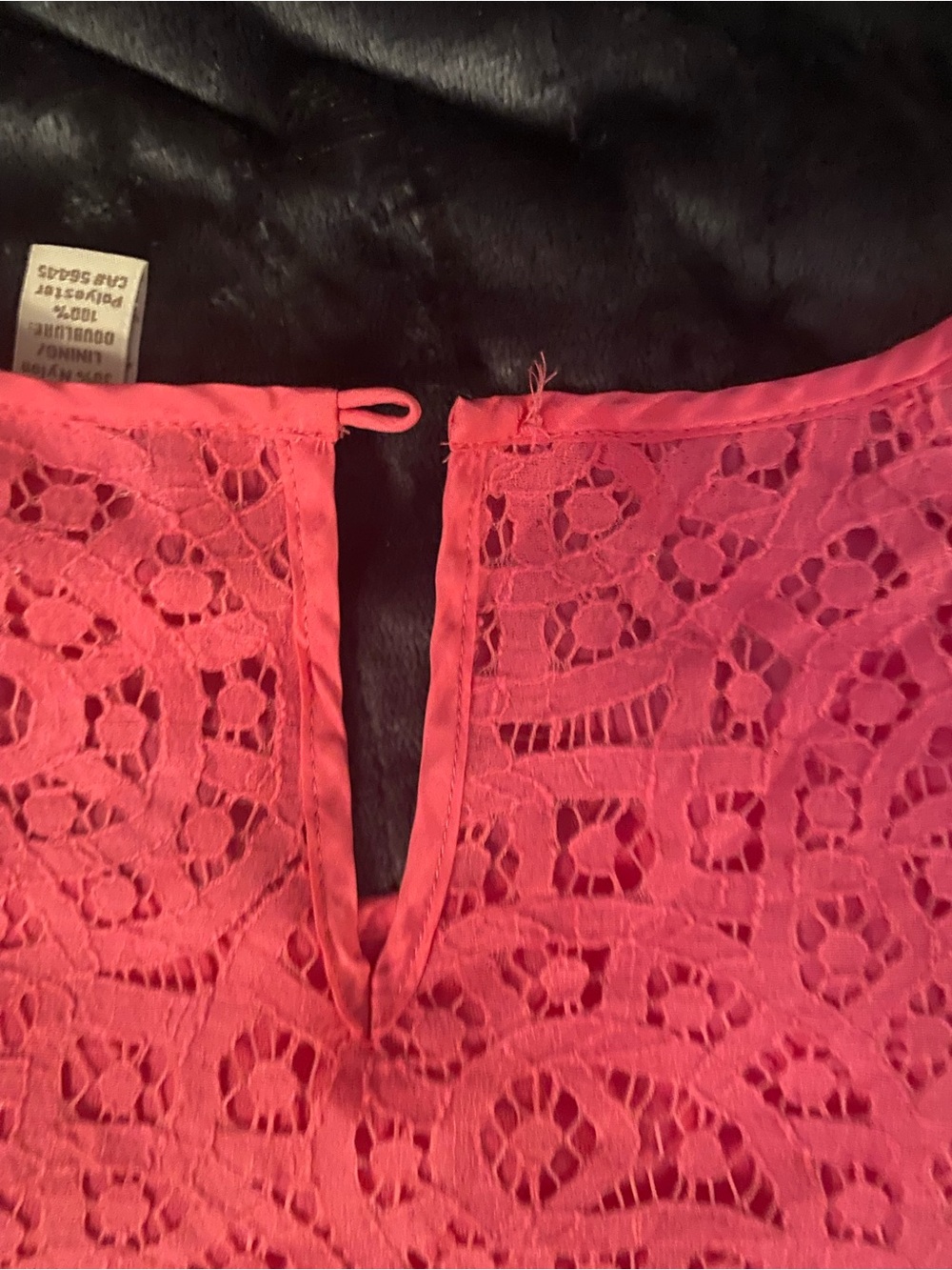 J. Crew Coral Lace Short Sleeve Blouse - Picture 4 of 4